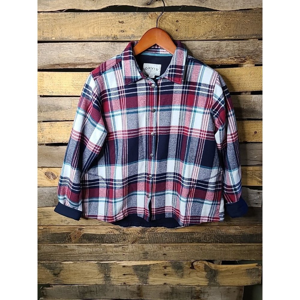 Orvis Women's Plaid Jacket - Red and Blue